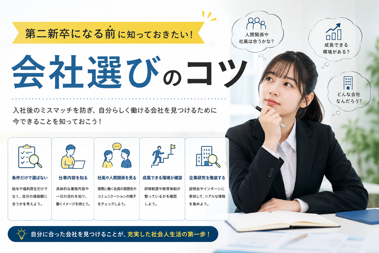 第二新卒になる前に知っておきたい会社選びのコツ